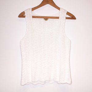 White Crochet Tank